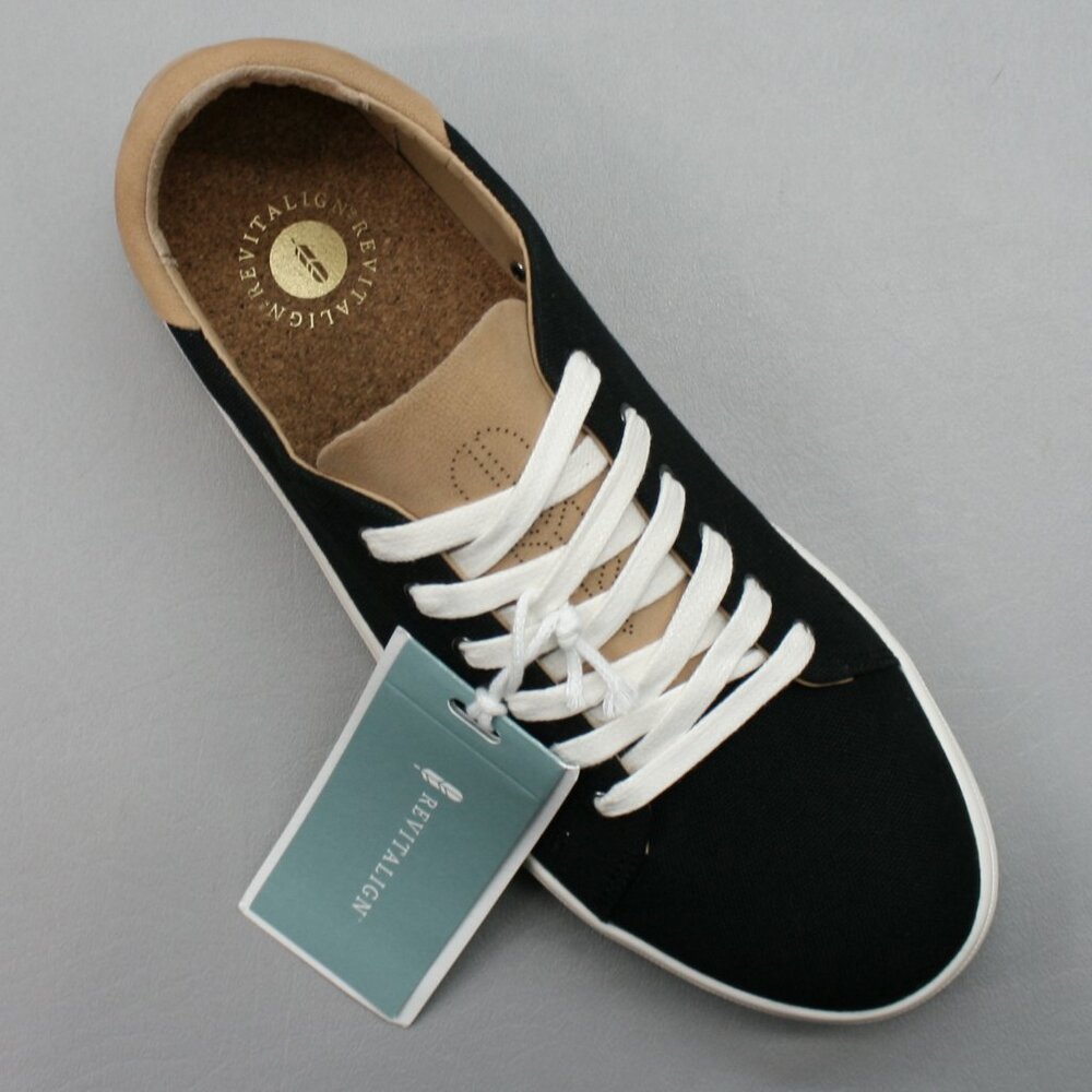 REVITALIGN Black and Tan Low-Top Athletic Sneakers - Picture 7 of 10